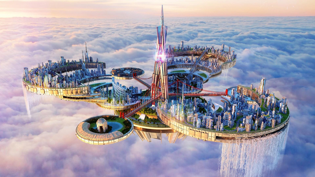 Heavenly Kingdom New Heaven New Earth Jesus Christ Floating City Jerusalem Cube Heaven